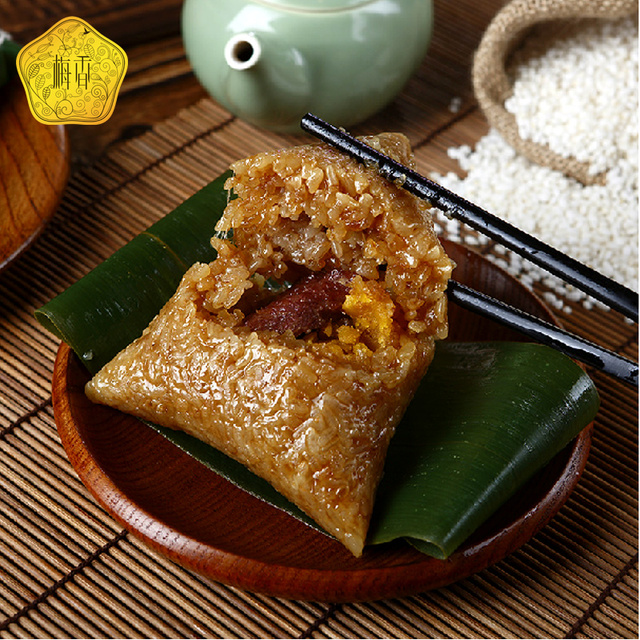 江苏泰州特产 梅香蛋黄粽100g 三宝粽新鲜粽 美食鲜速食